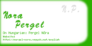nora pergel business card